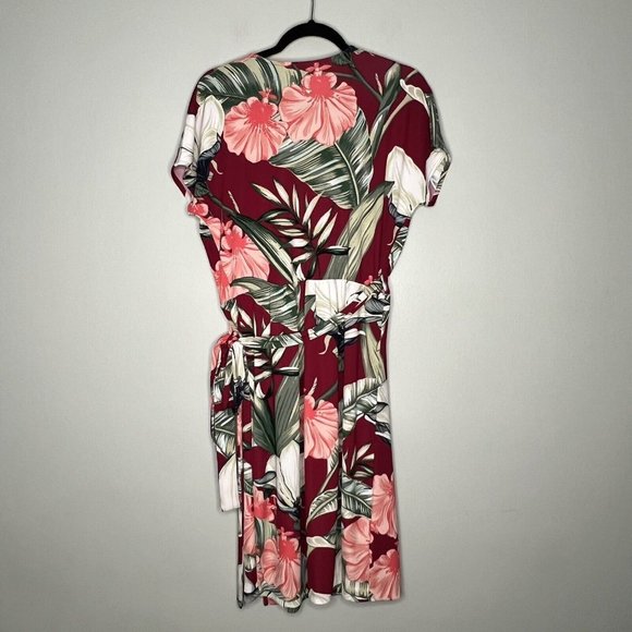 Ann Taylor Womens Floral Wrap Dress Size 6 - Picture 4 of 8